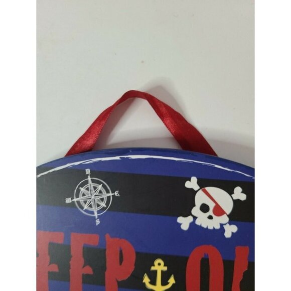 BOYS Room Door Sign "Keep Out Beware" 7.4" x4.5" - Picture 2 of 6